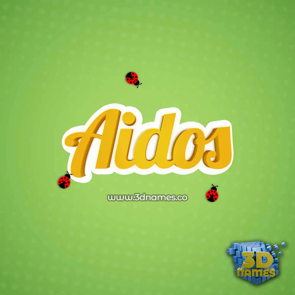 aidos in Ladybugs style - 3D name wallpaper