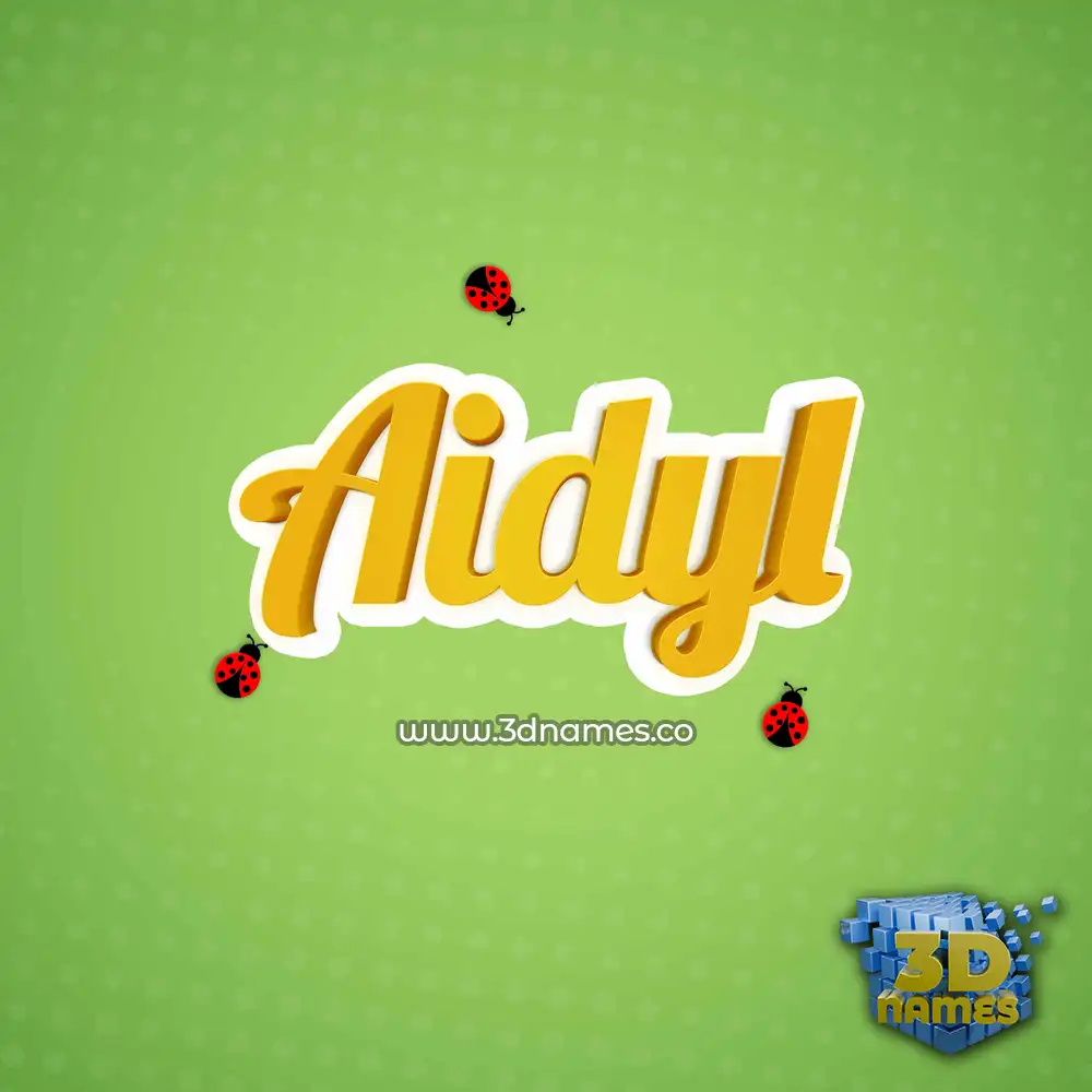 aidyl in Ladybugs style - 3D name wallpaper