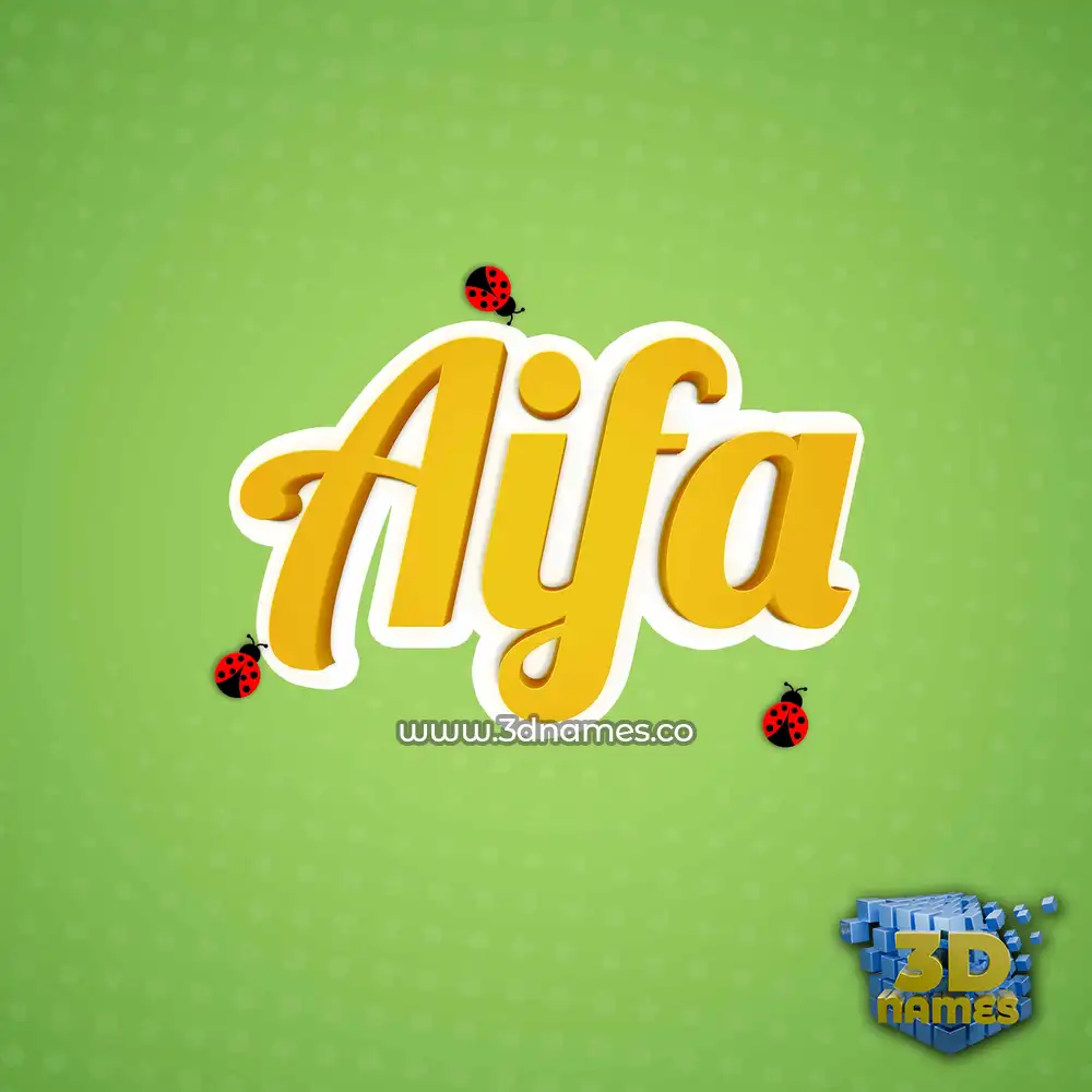 aifa in Ladybugs style - 3D name wallpaper
