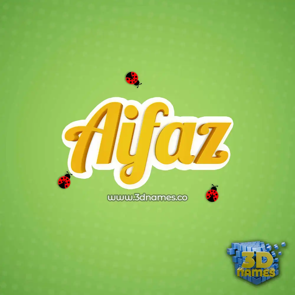 aifaz in Ladybugs style - 3D name wallpaper