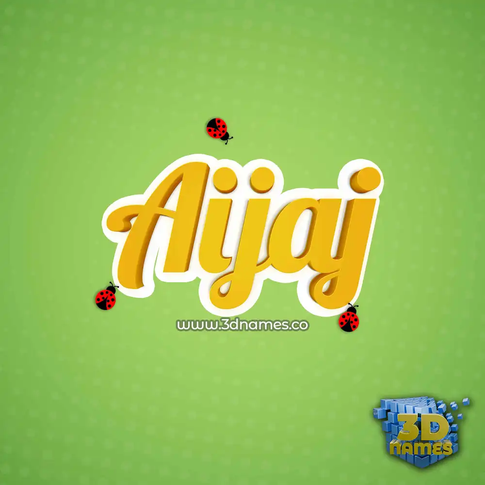 aijaj in Ladybugs style - 3D name wallpaper