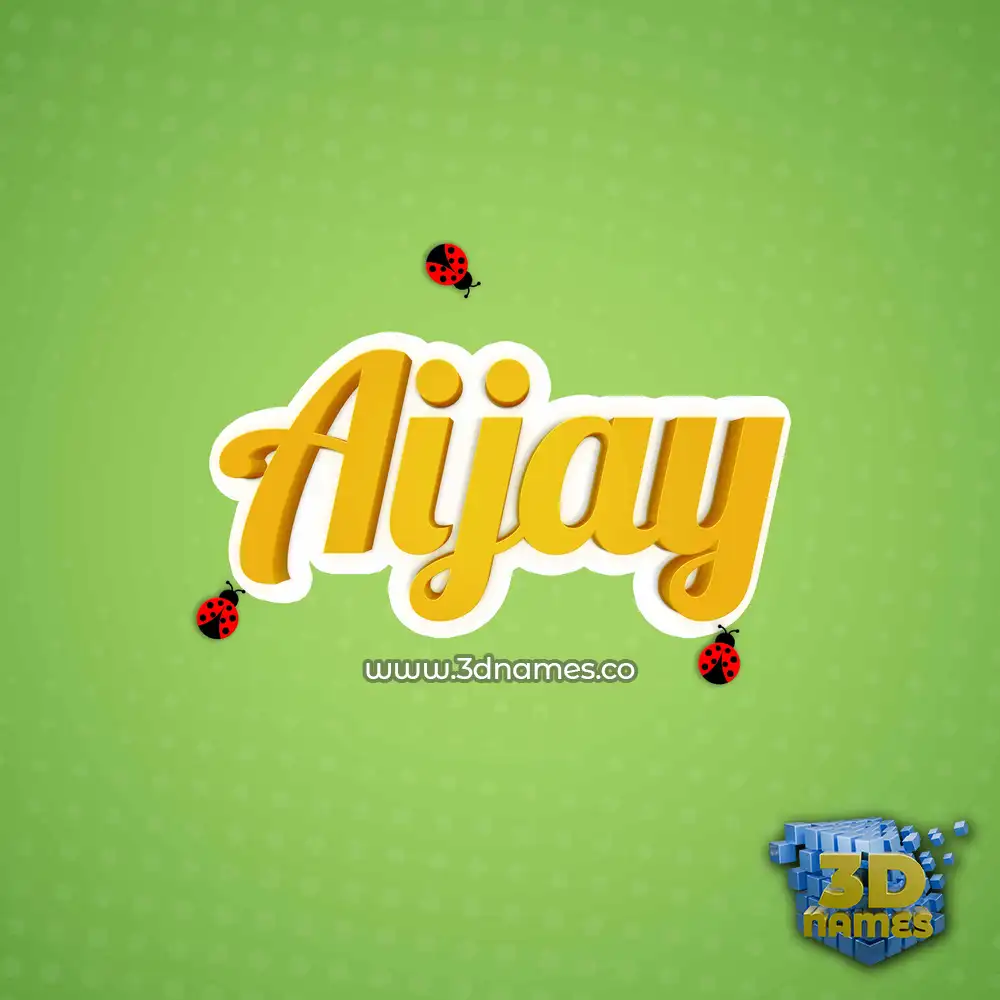 aijay in Ladybugs style - 3D name wallpaper