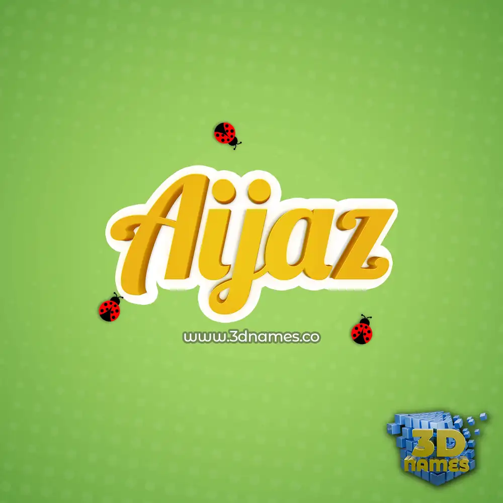 aijaz in Ladybugs style - 3D name wallpaper