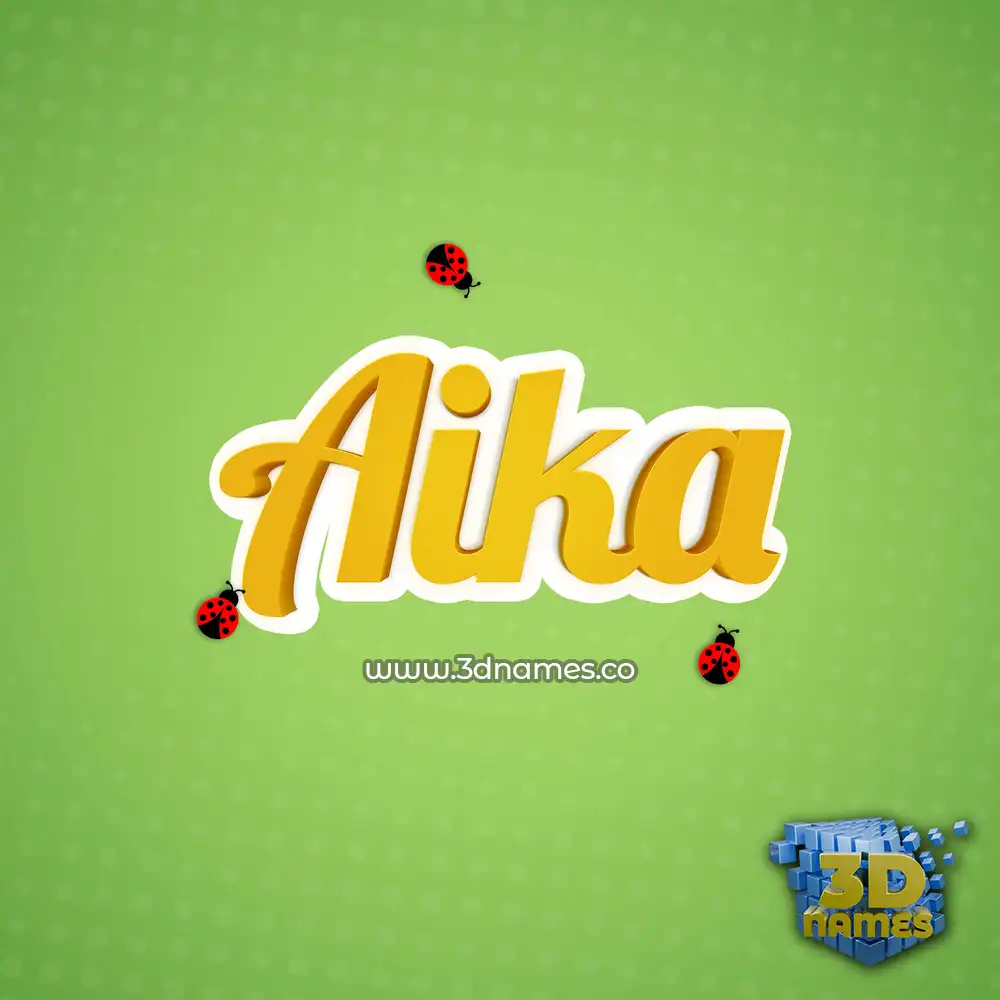 aika in Ladybugs style - 3D name wallpaper