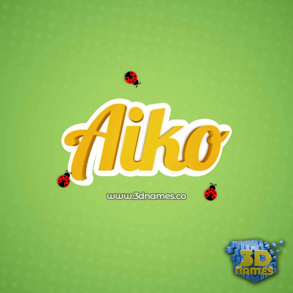 aiko in Ladybugs style - 3D name wallpaper