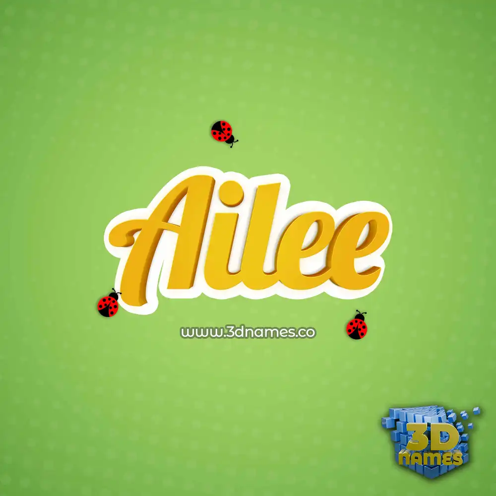 ailee in Ladybugs style - 3D name wallpaper