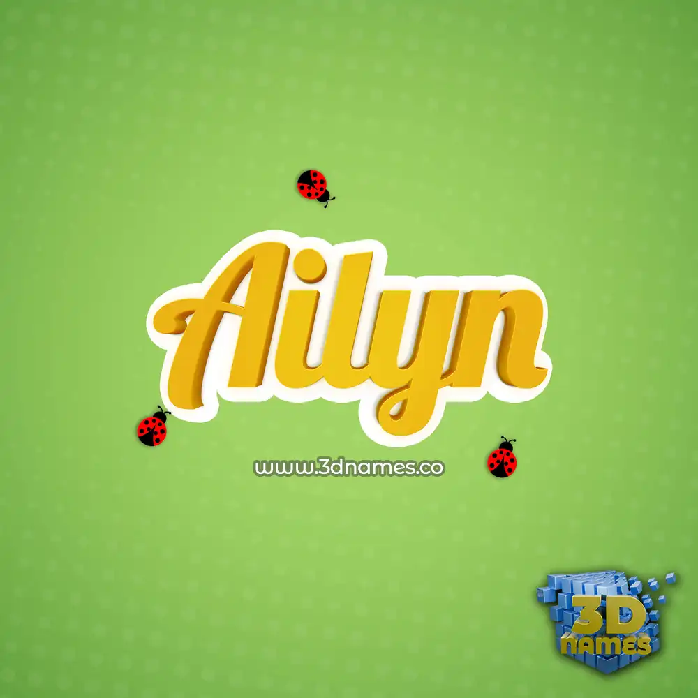 ailyn in Ladybugs style - 3D name wallpaper