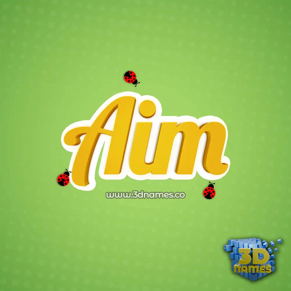 aim in Ladybugs style - 3D name wallpaper