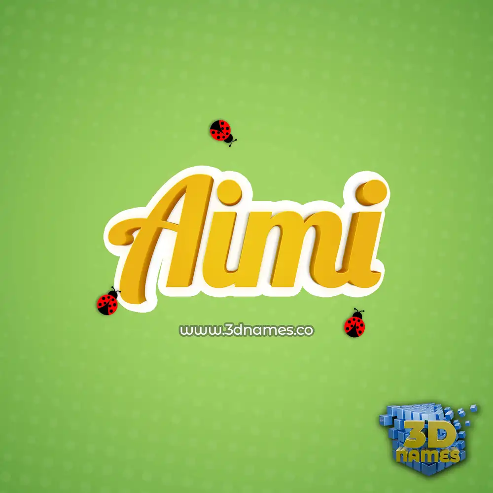 aimi in Ladybugs style - 3D name wallpaper