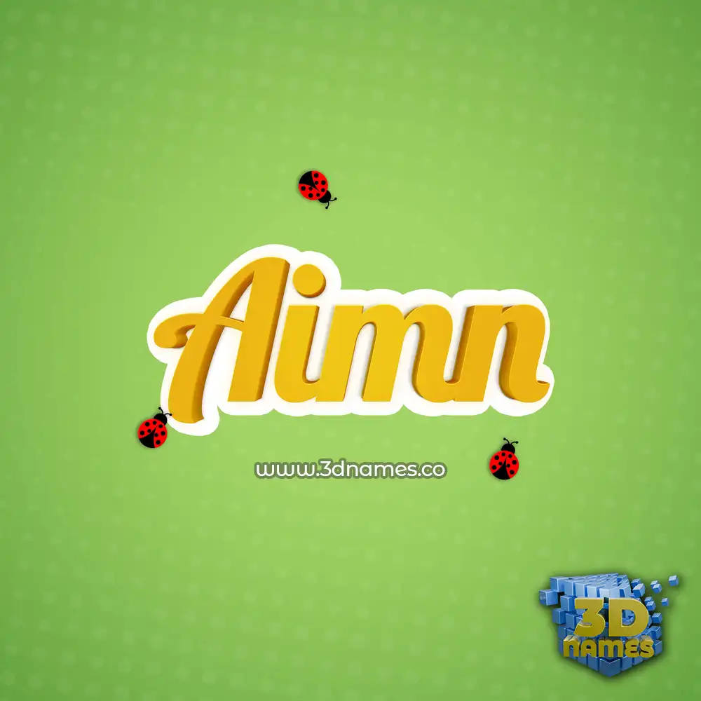 aimn in Ladybugs style - 3D name wallpaper