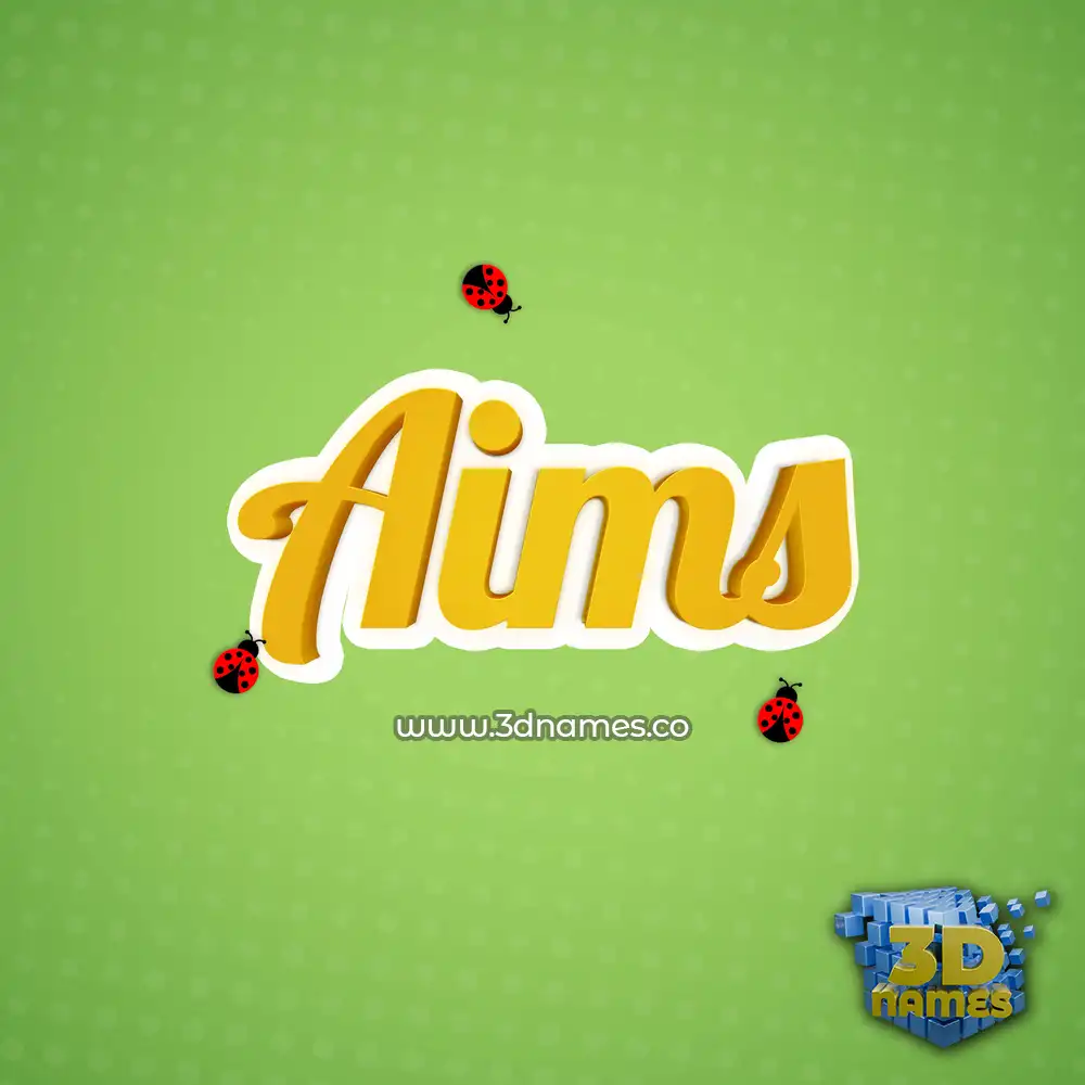 aims in Ladybugs style - 3D name wallpaper