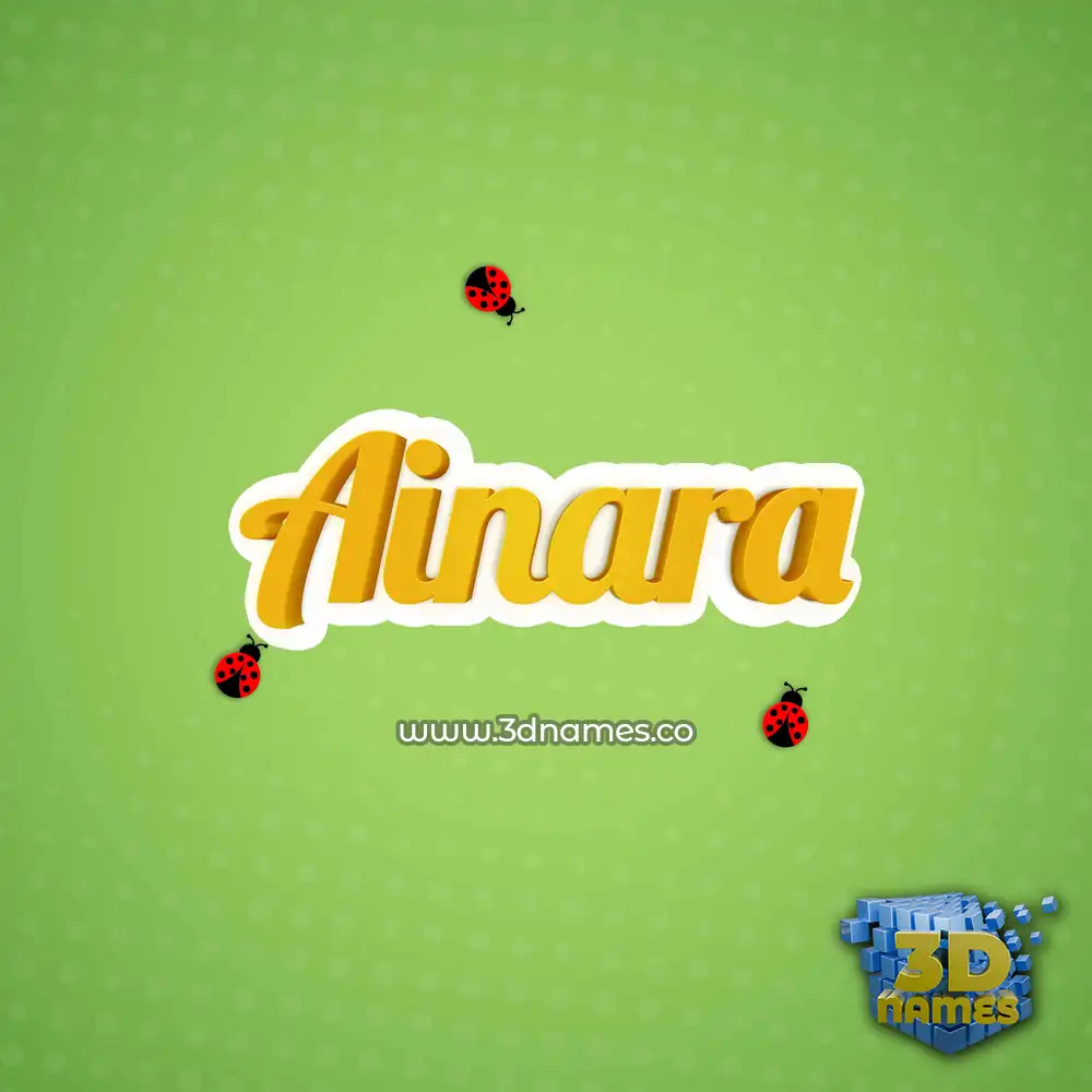 ainara in Ladybugs style - 3D name wallpaper