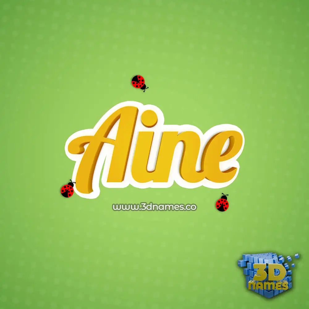 aine in Ladybugs style - 3D name wallpaper
