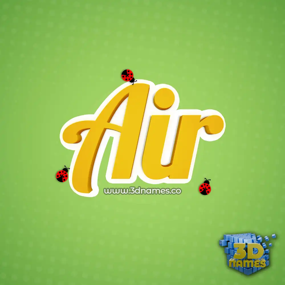 air in Ladybugs style - 3D name wallpaper