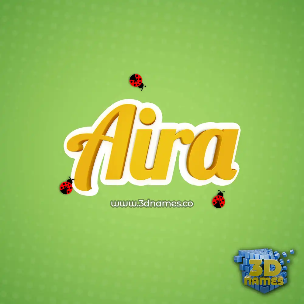 aira in Ladybugs style - 3D name wallpaper