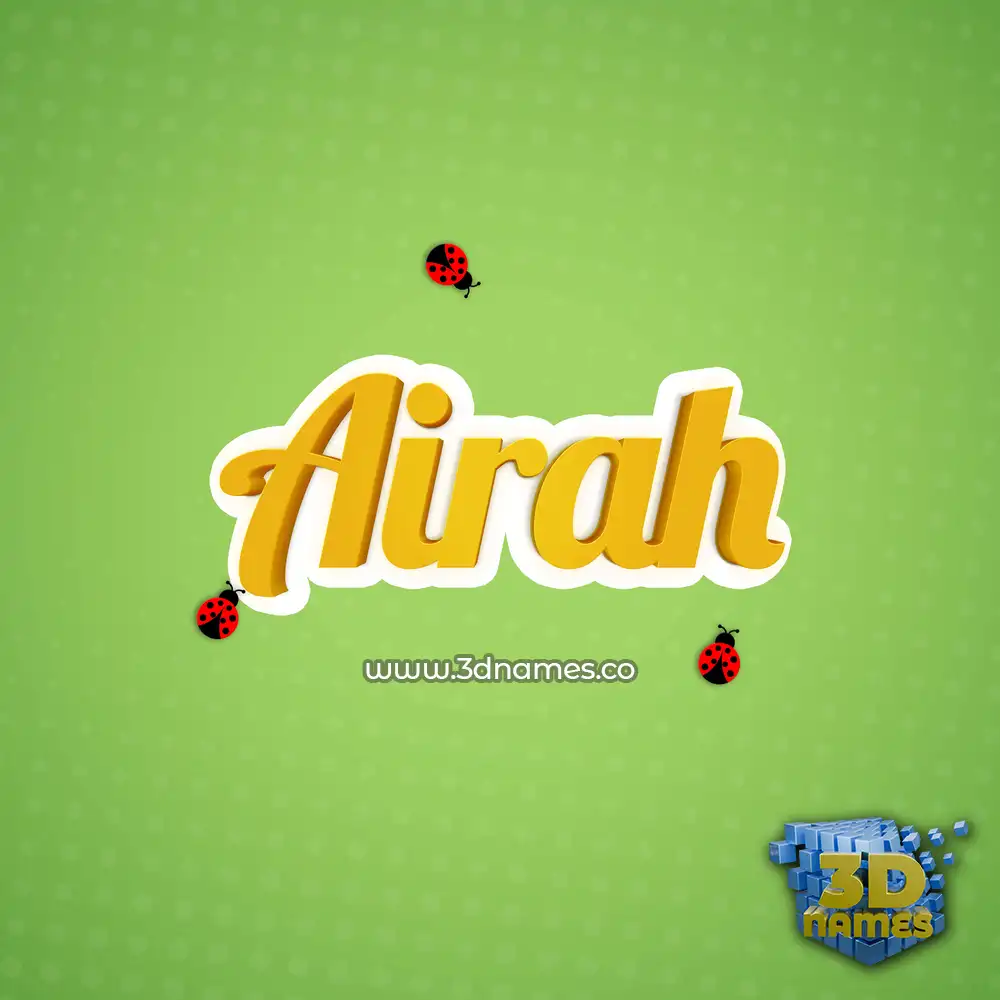 airah in Ladybugs style - 3D name wallpaper