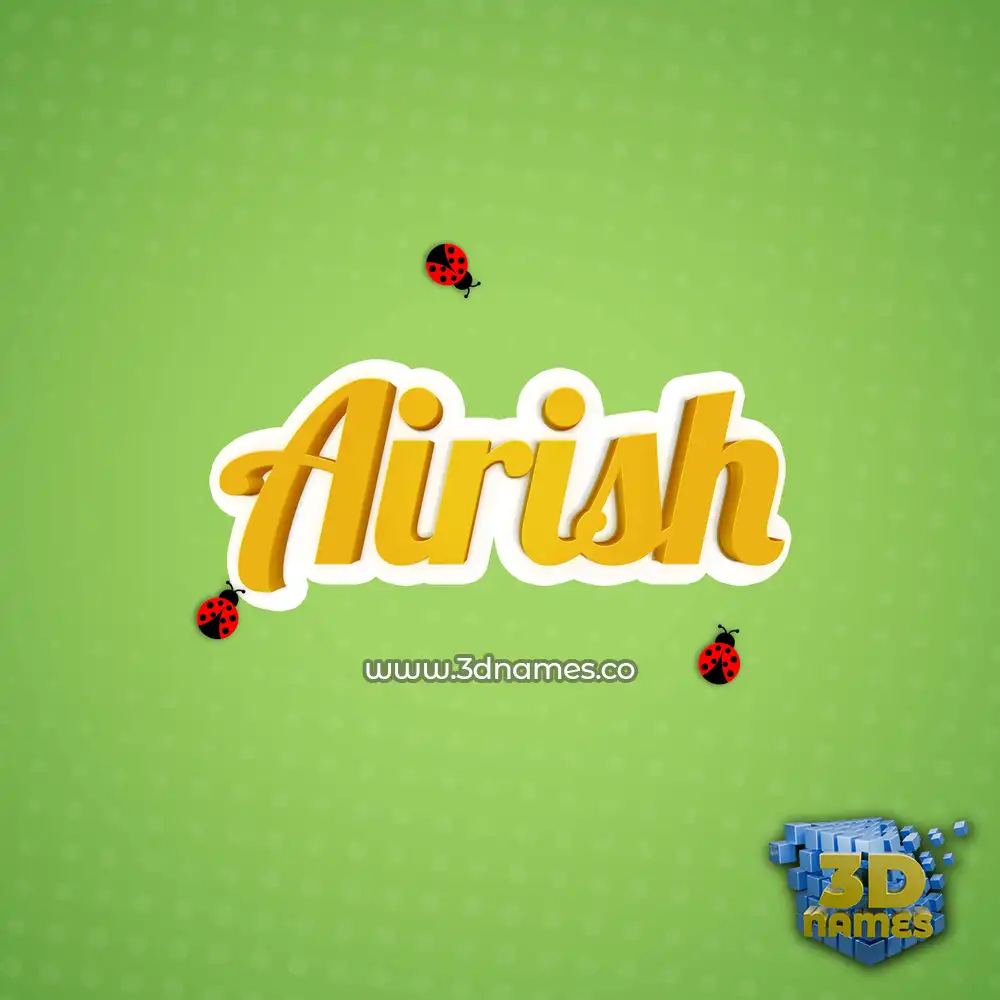 airish in Ladybugs style - 3D name wallpaper