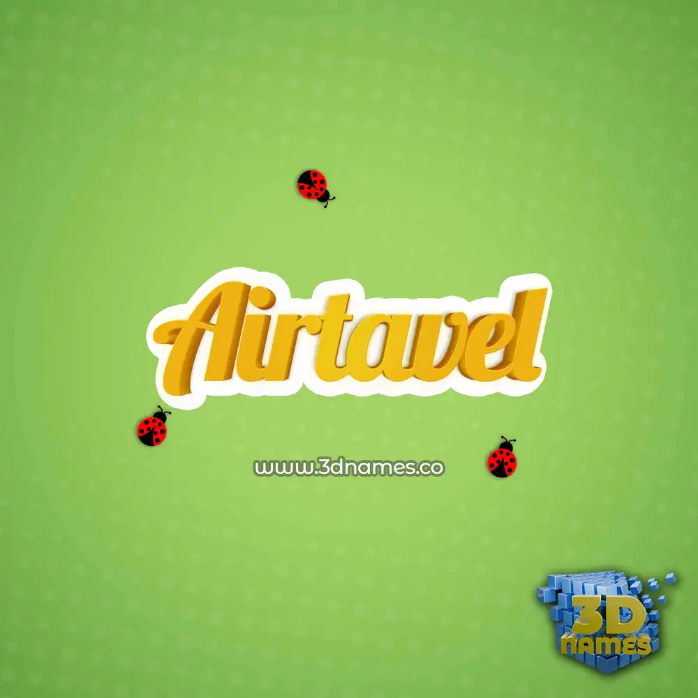 airtavel in Ladybugs style - 3D name wallpaper