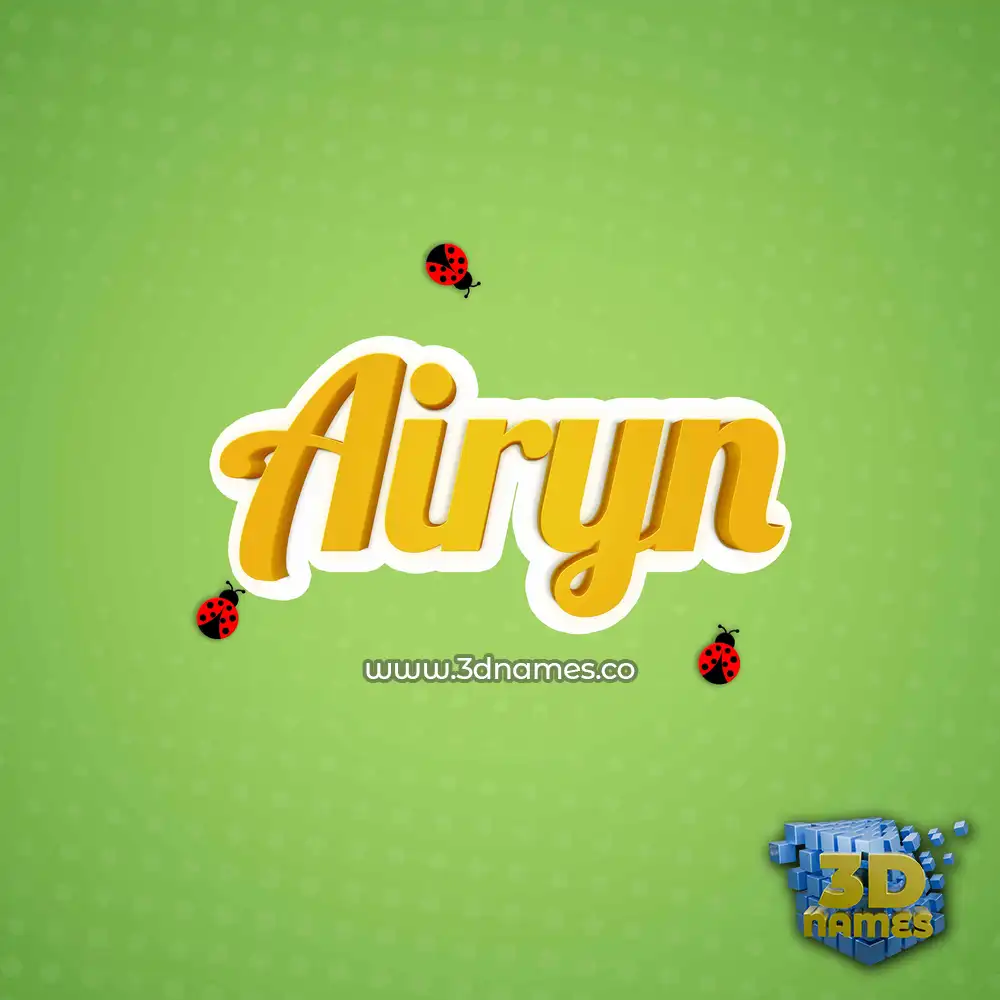 airyn in Ladybugs style - 3D name wallpaper