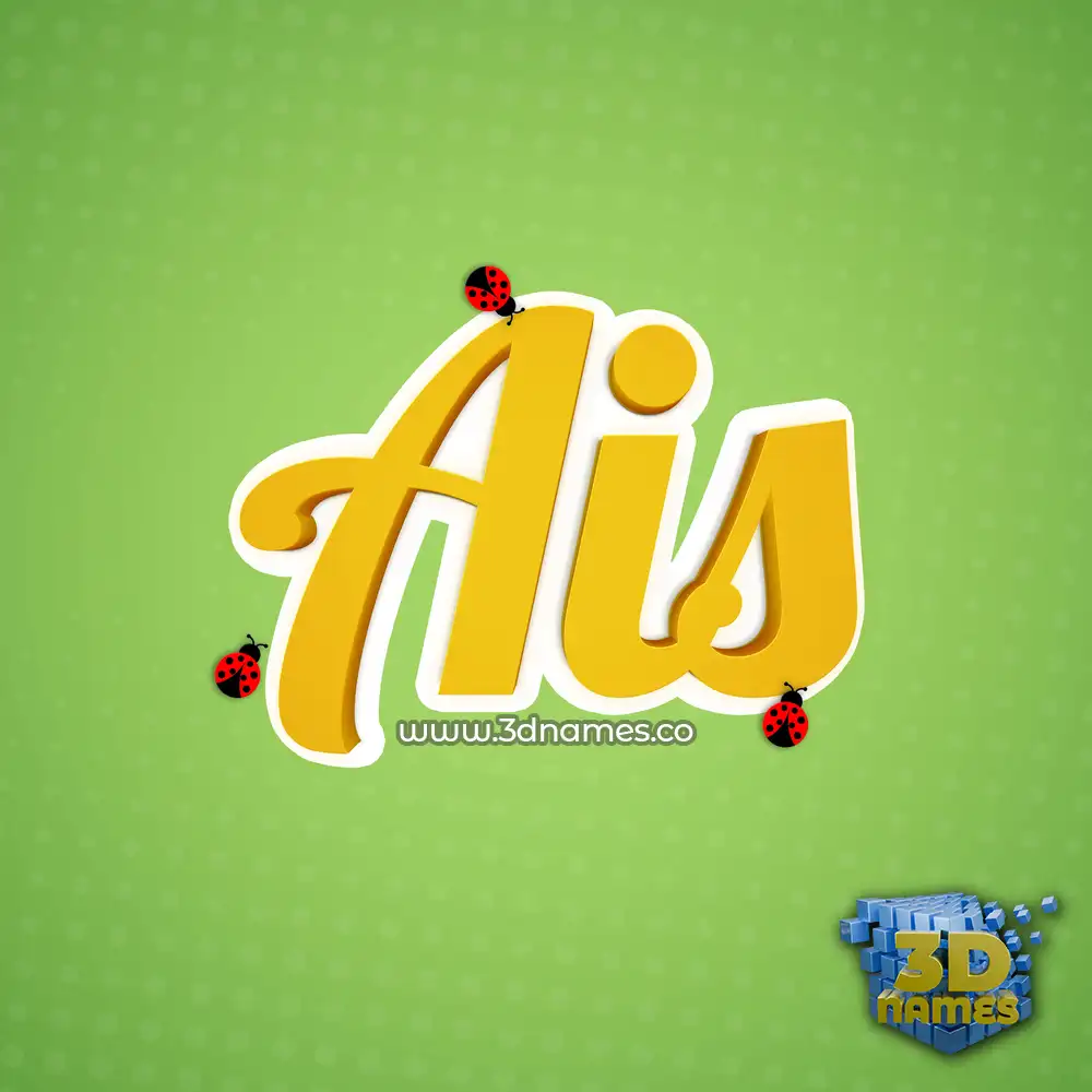 ais in Ladybugs style - 3D name wallpaper