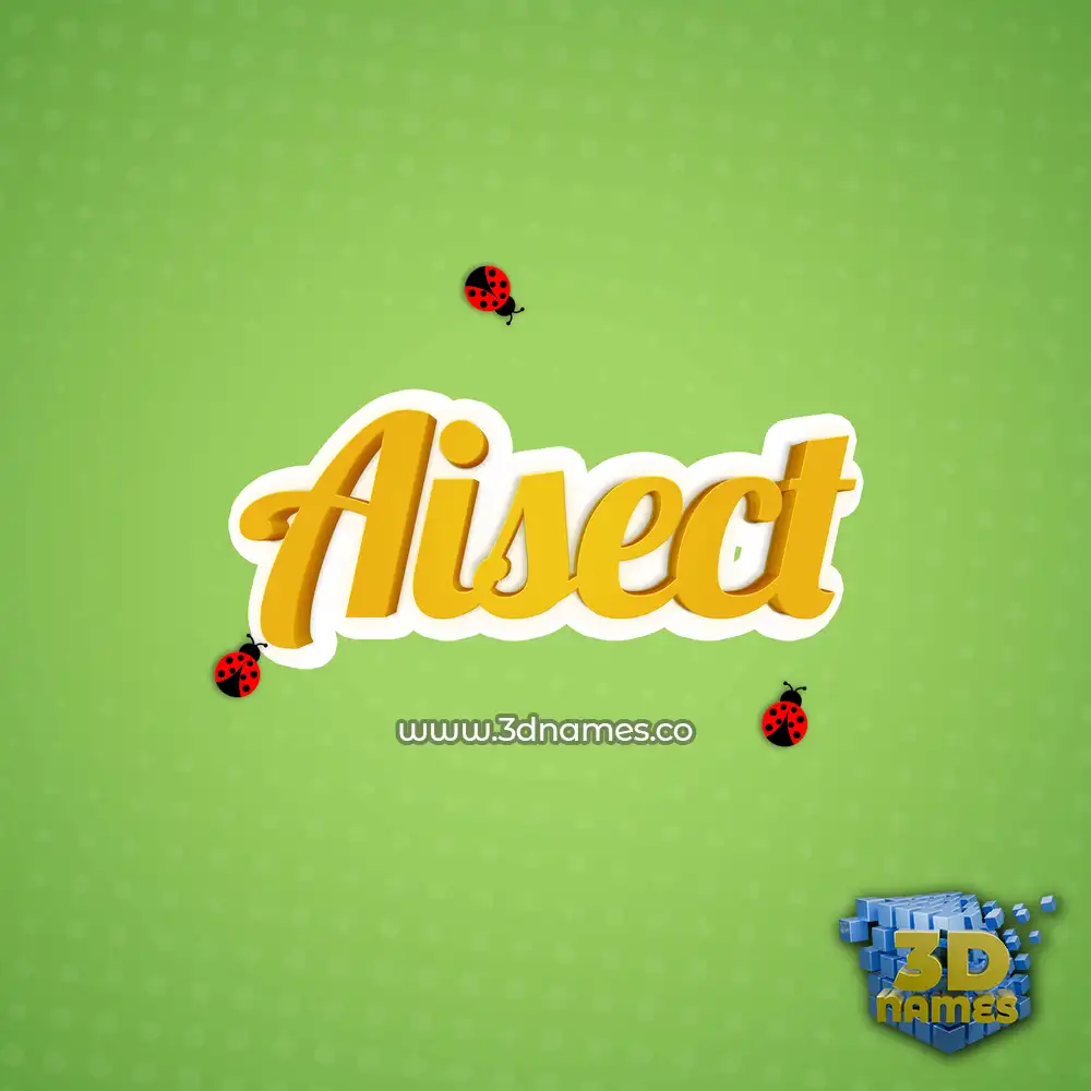 aisect in Ladybugs style - 3D name wallpaper