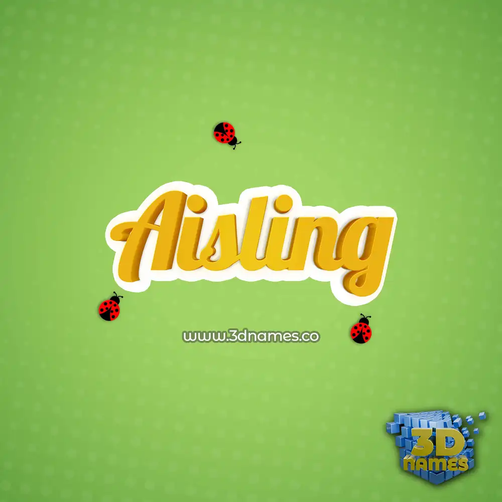 aisling in Ladybugs style - 3D name wallpaper