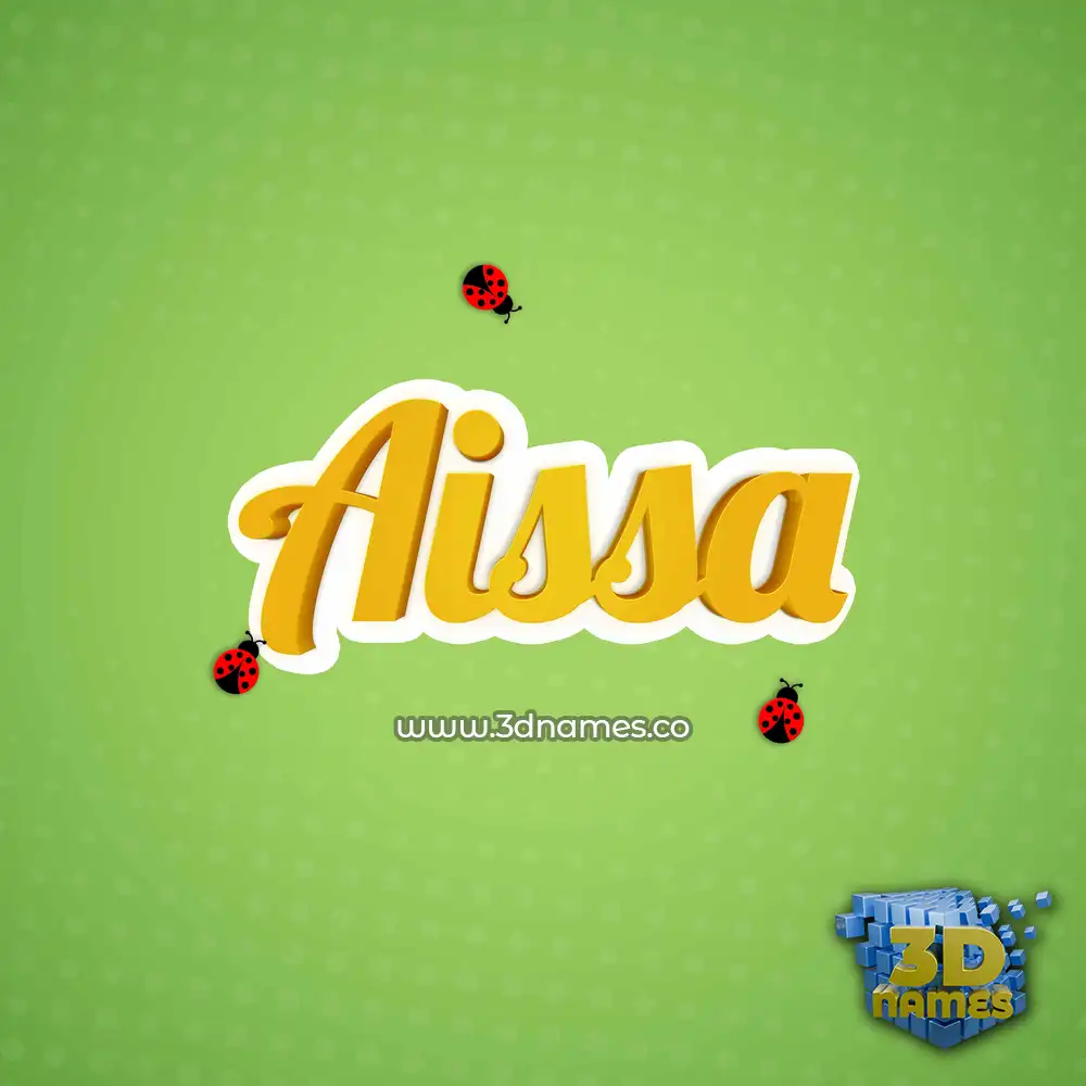 aissa in Ladybugs style - 3D name wallpaper