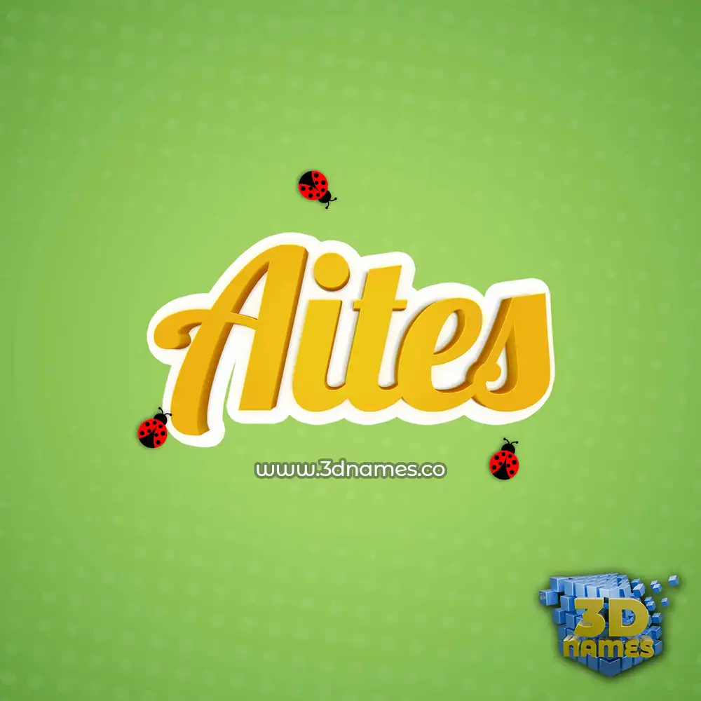aites in Ladybugs style - 3D name wallpaper