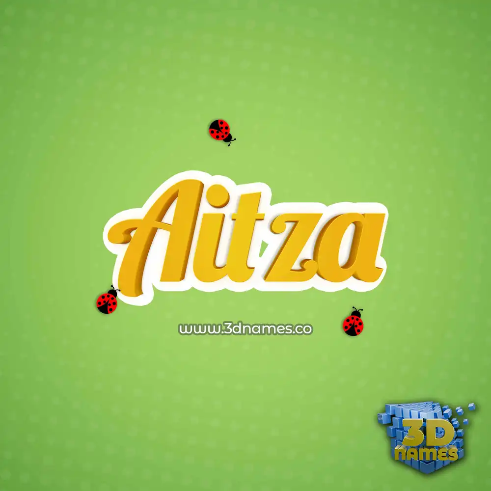 aitza in Ladybugs style - 3D name wallpaper