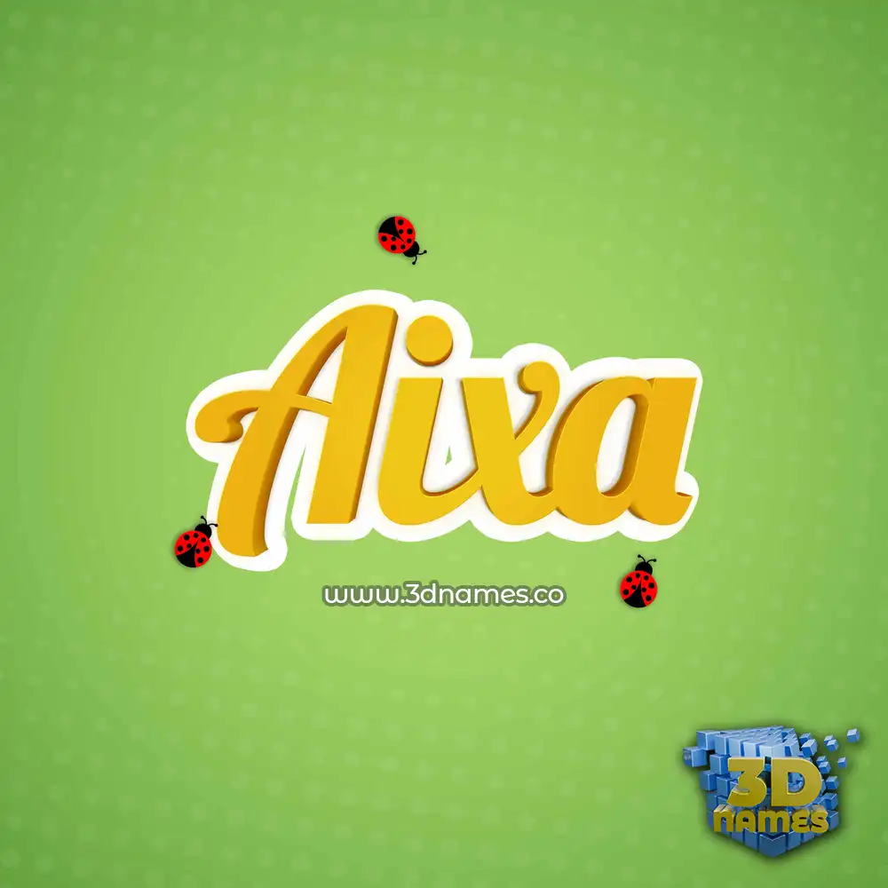 aixa in Ladybugs style - 3D name wallpaper