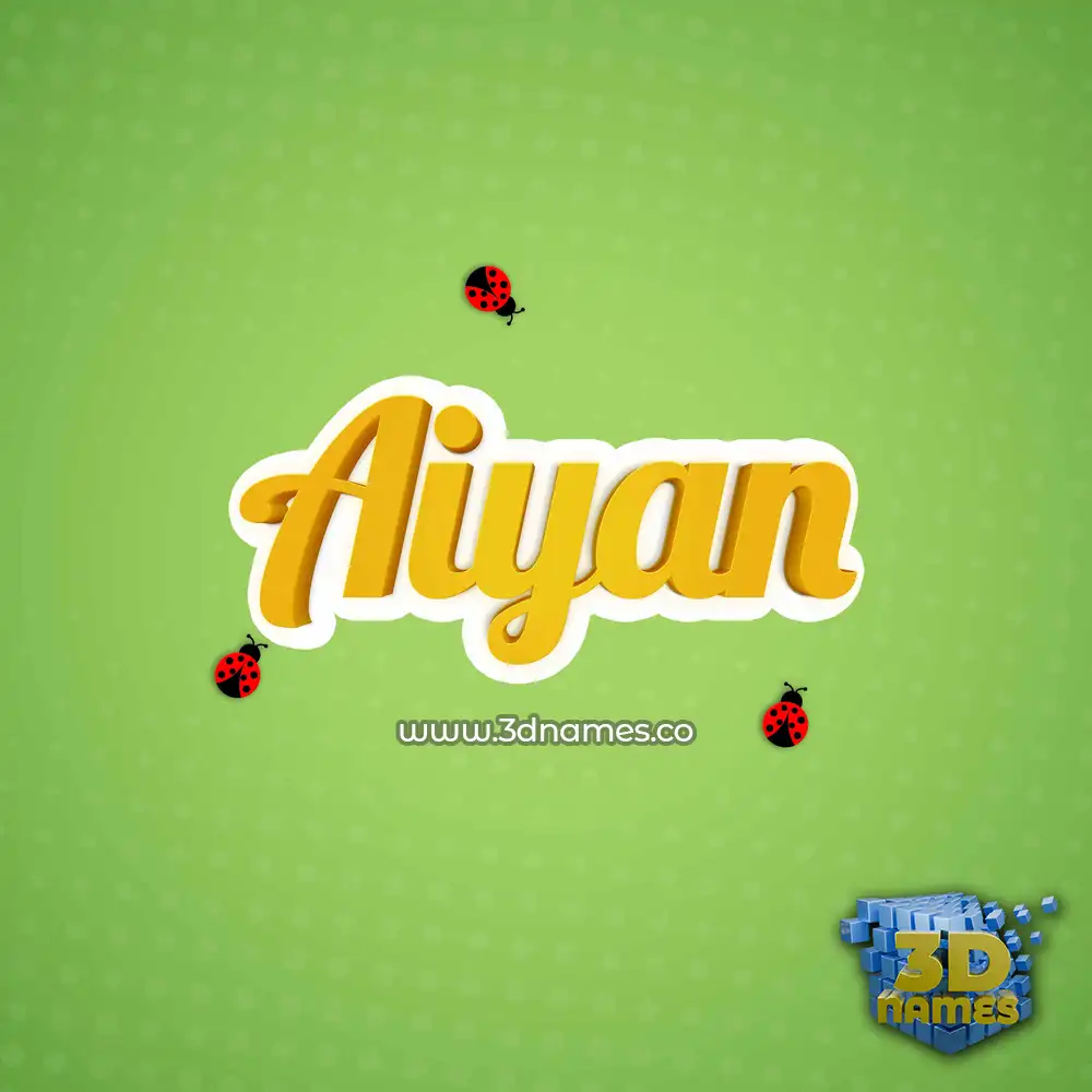 aiyan in Ladybugs style - 3D name wallpaper