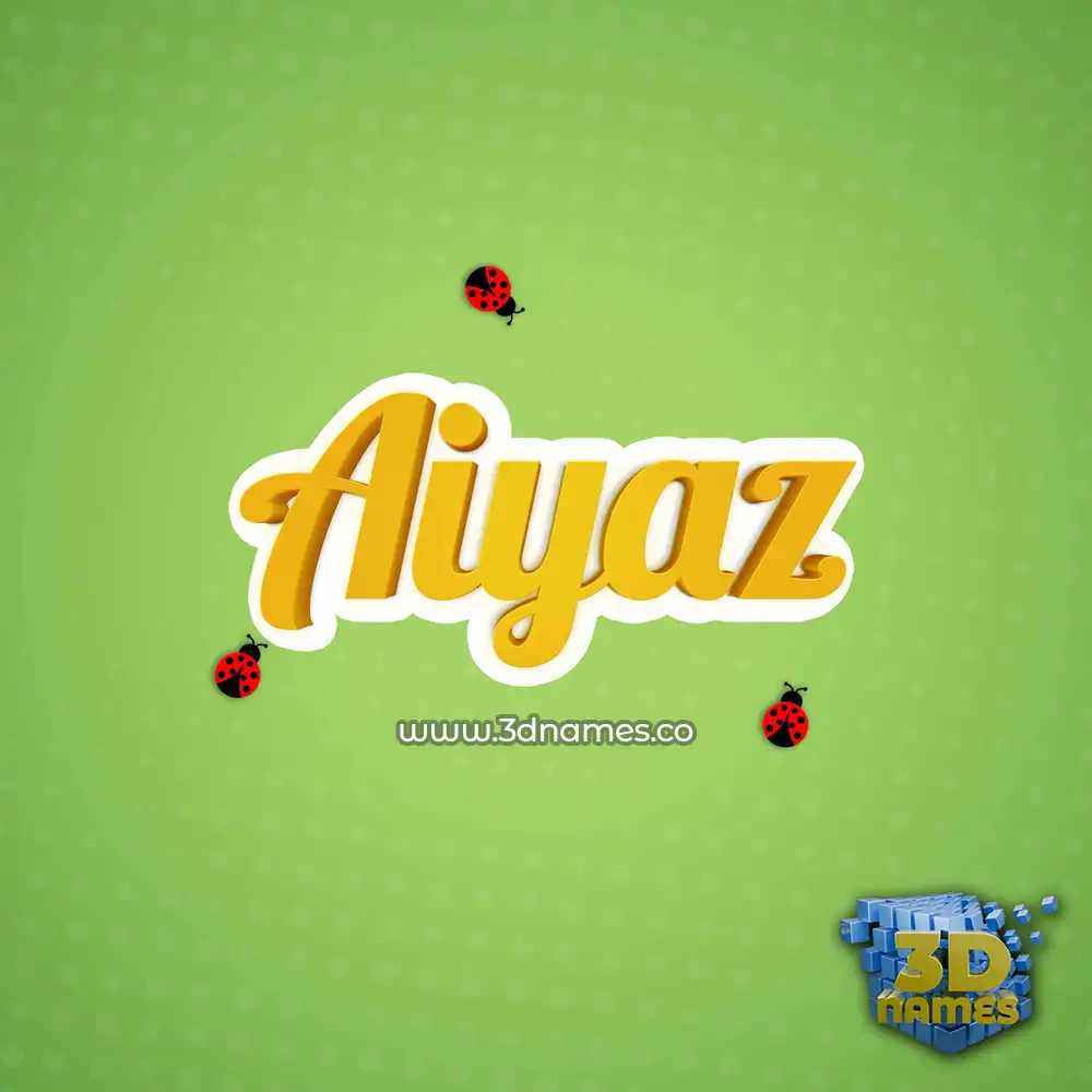 aiyaz in Ladybugs style - 3D name wallpaper