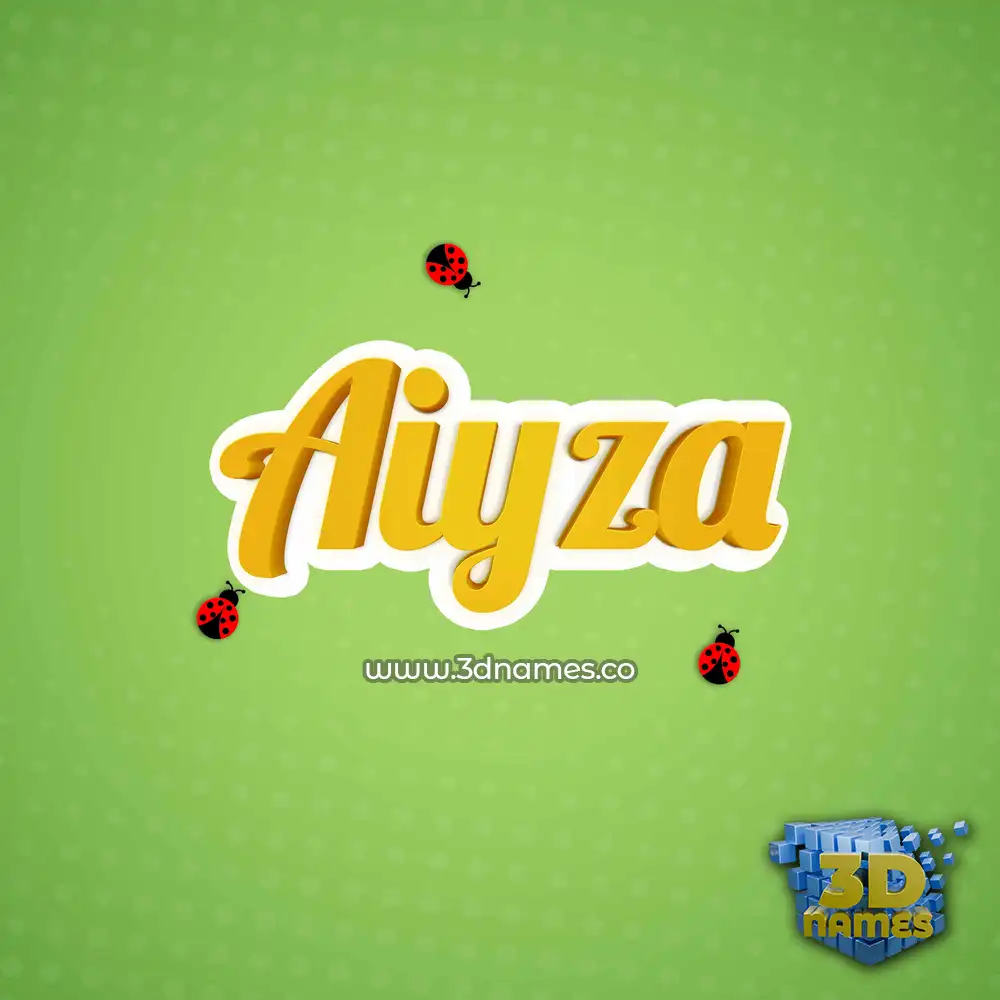 aiyza in Ladybugs style - 3D name wallpaper
