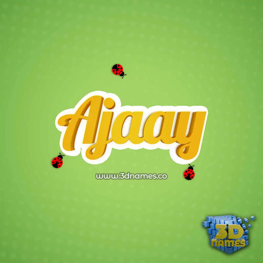 ajaay in Ladybugs style - 3D name wallpaper