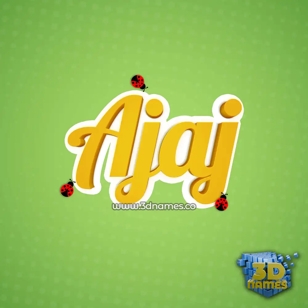 ajaj in Ladybugs style - 3D name wallpaper