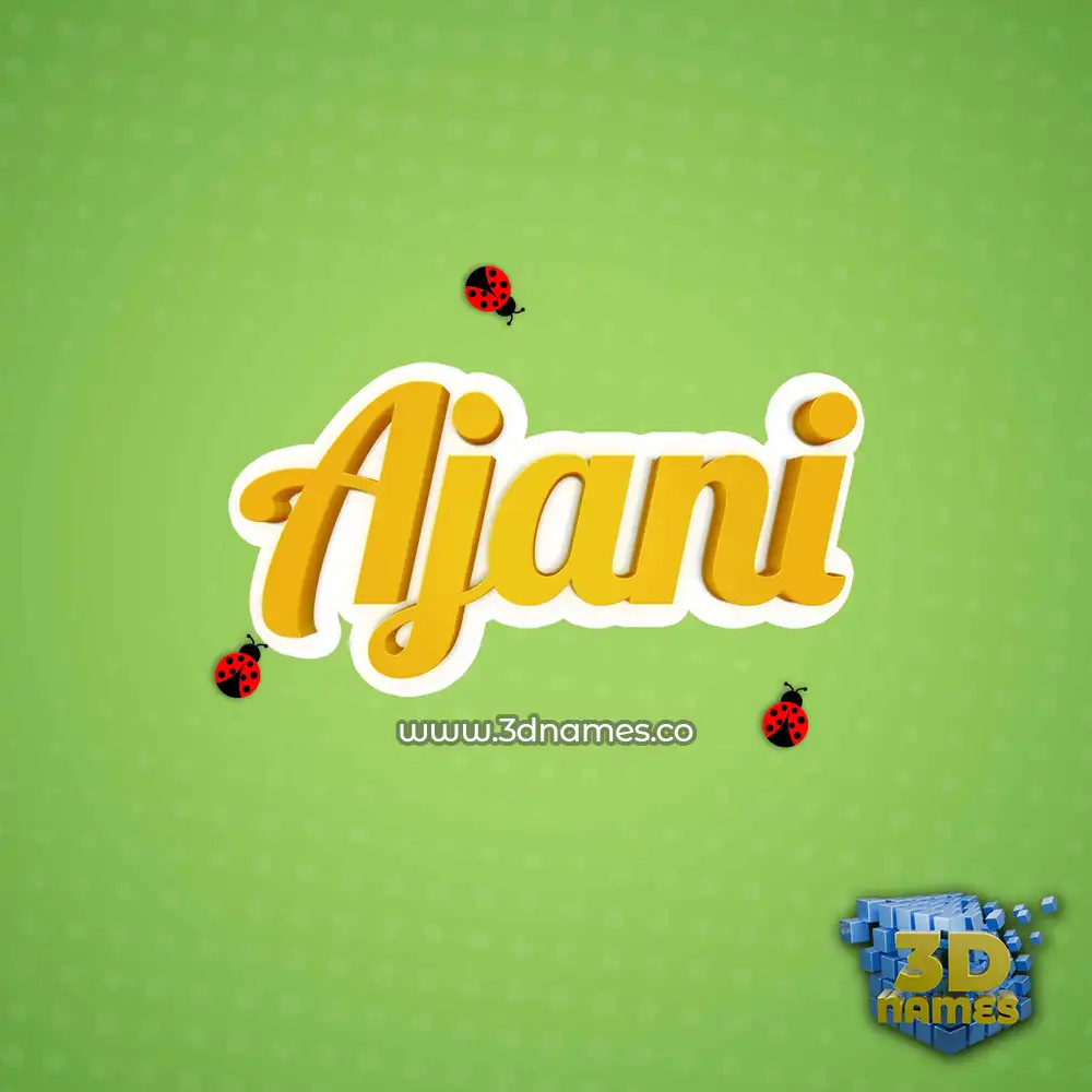 ajani in Ladybugs style - 3D name wallpaper