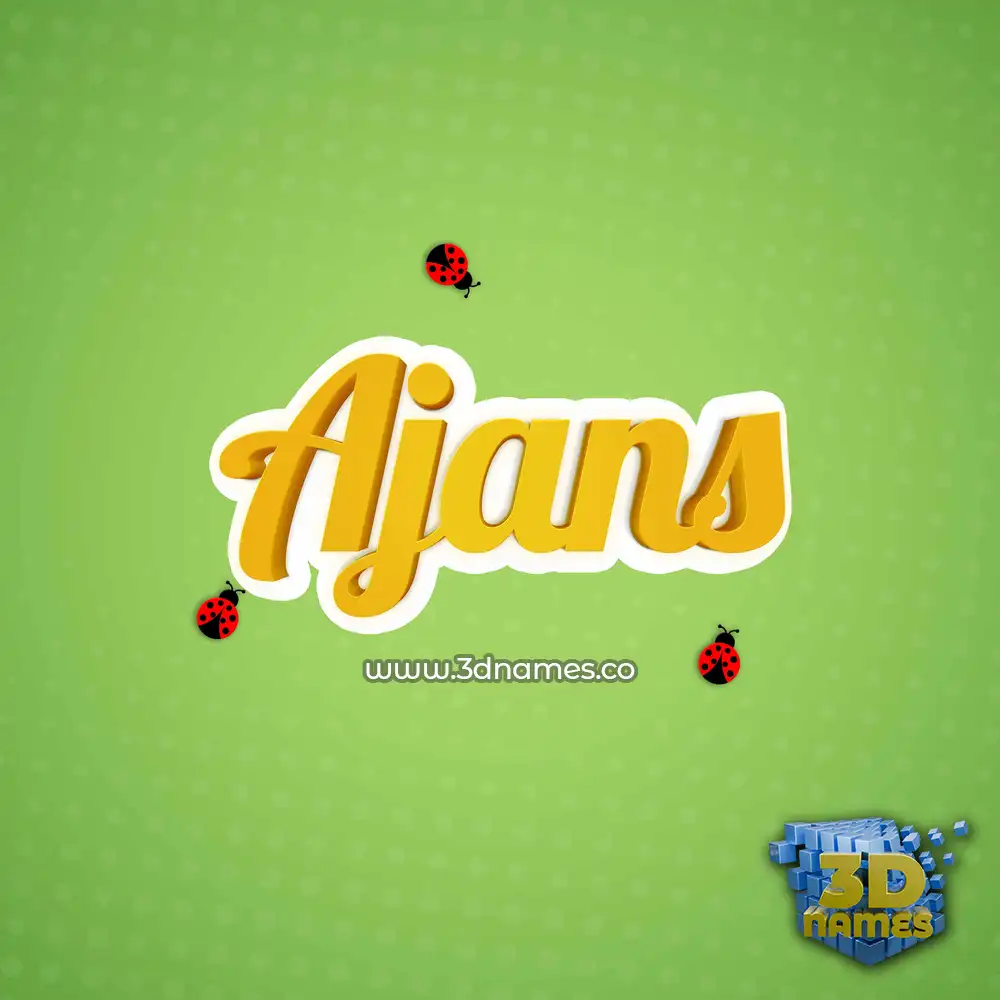 ajans in Ladybugs style - 3D name wallpaper