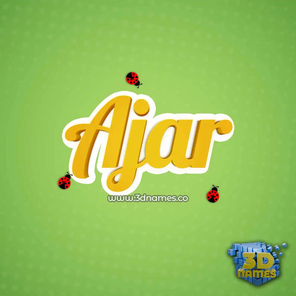 ajar in Ladybugs style - 3D name wallpaper