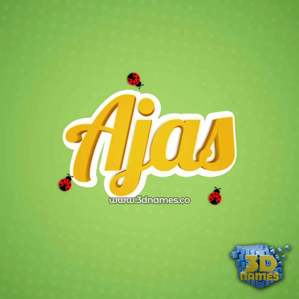 ajas in Ladybugs style - 3D name wallpaper