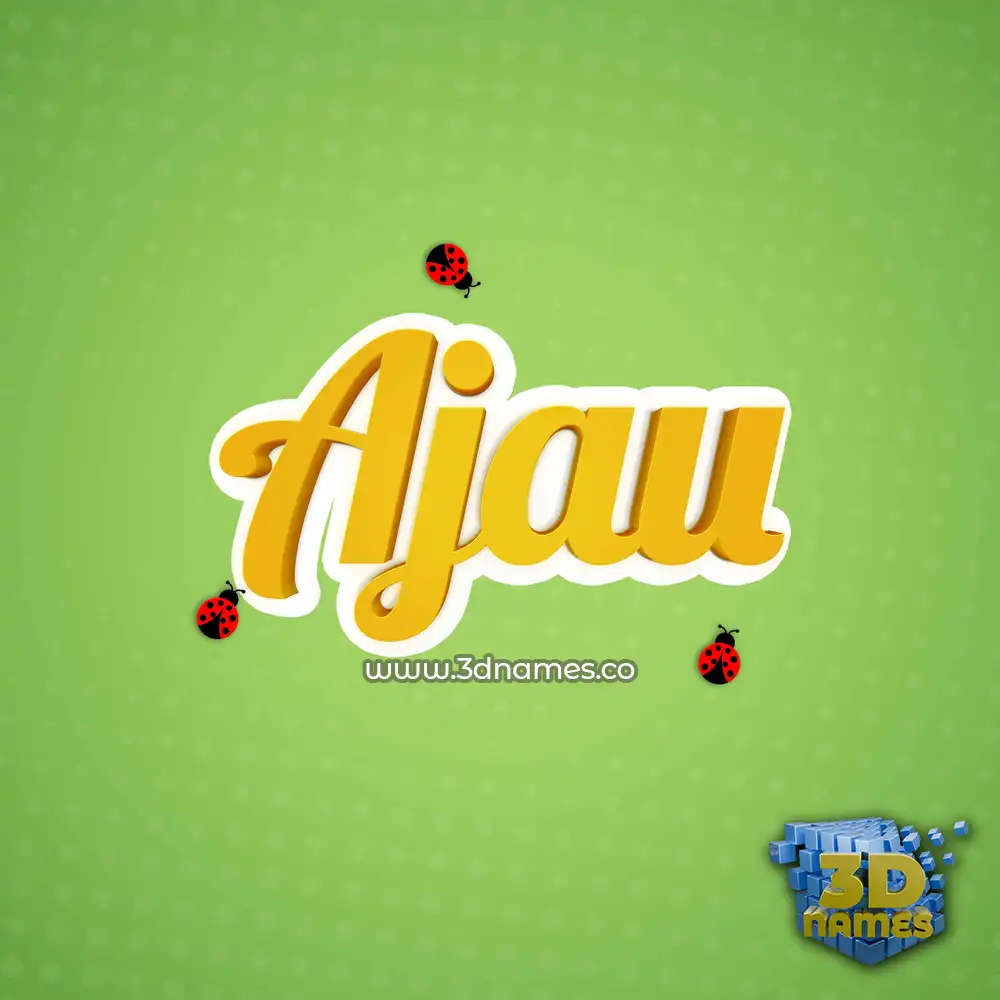 ajau in Ladybugs style - 3D name wallpaper