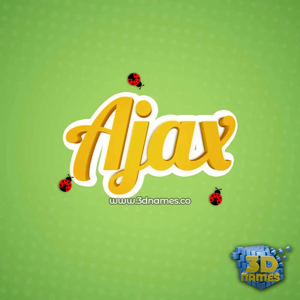 ajax in Ladybugs style - 3D name wallpaper