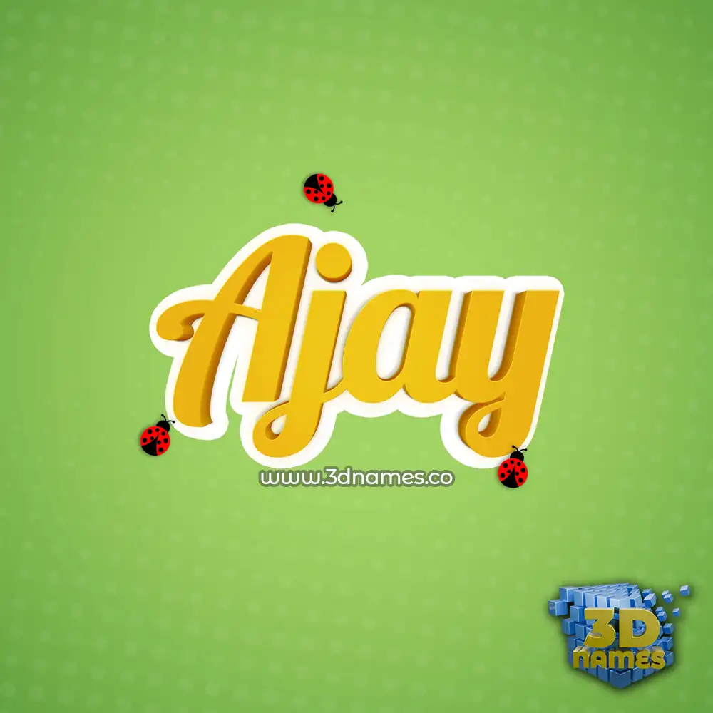 ajay in Ladybugs style - 3D name wallpaper
