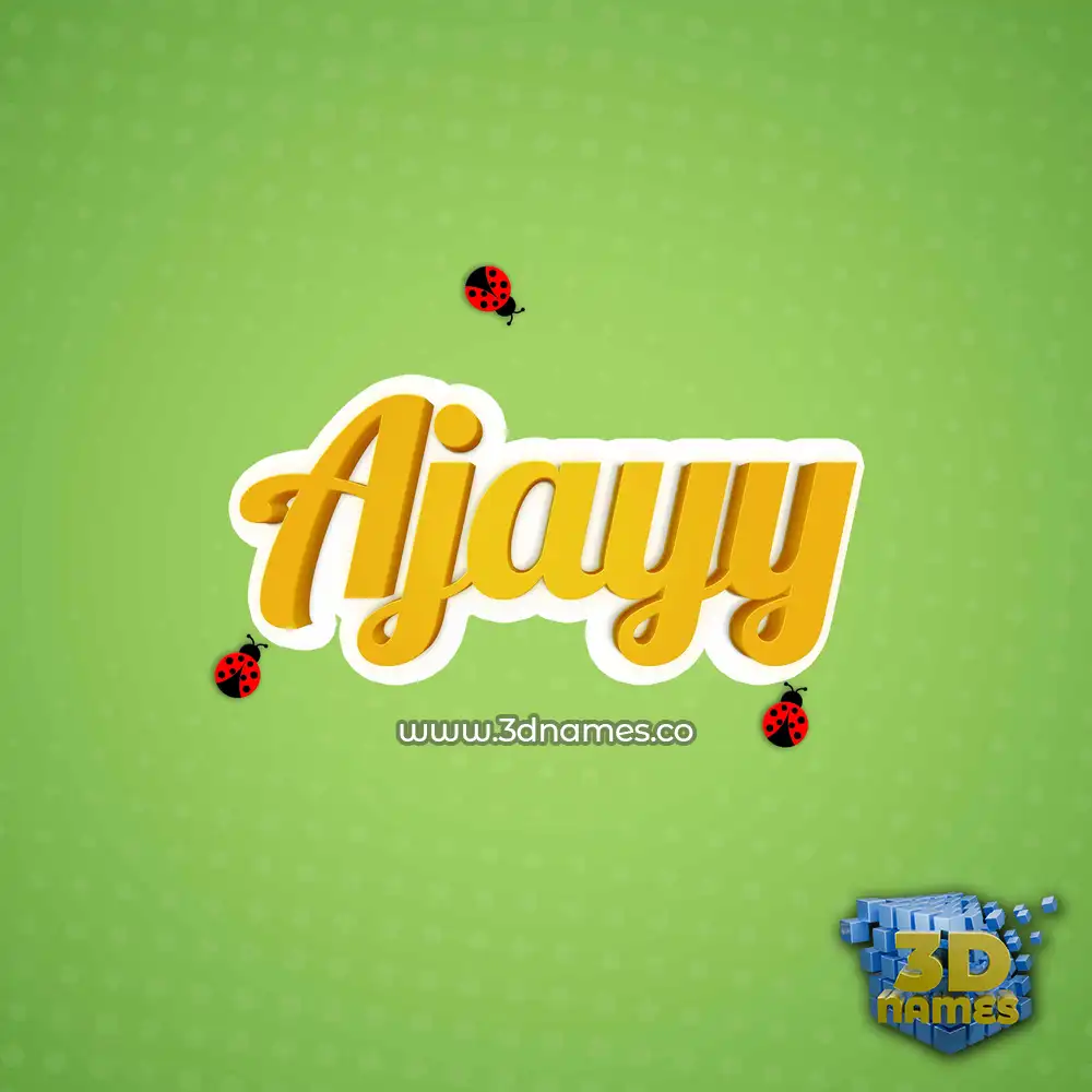 ajayy in Ladybugs style - 3D name wallpaper