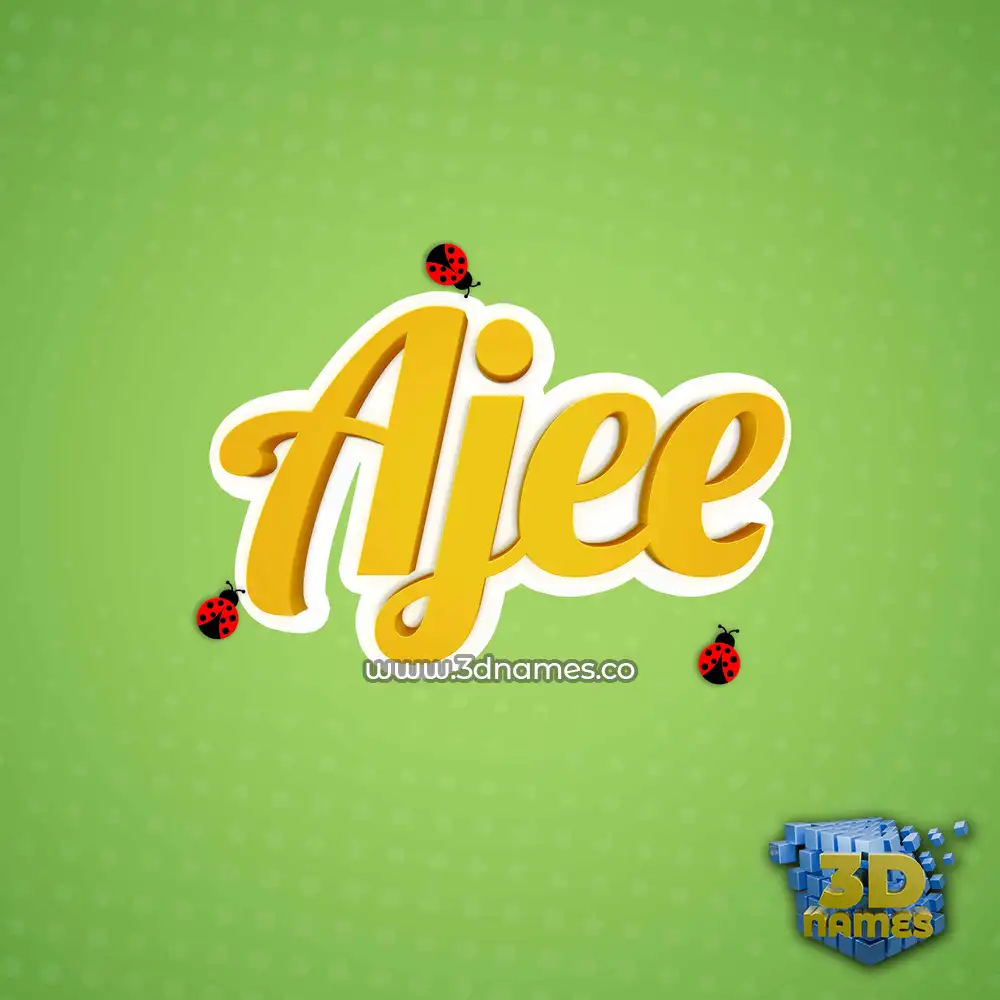 ajee in Ladybugs style - 3D name wallpaper