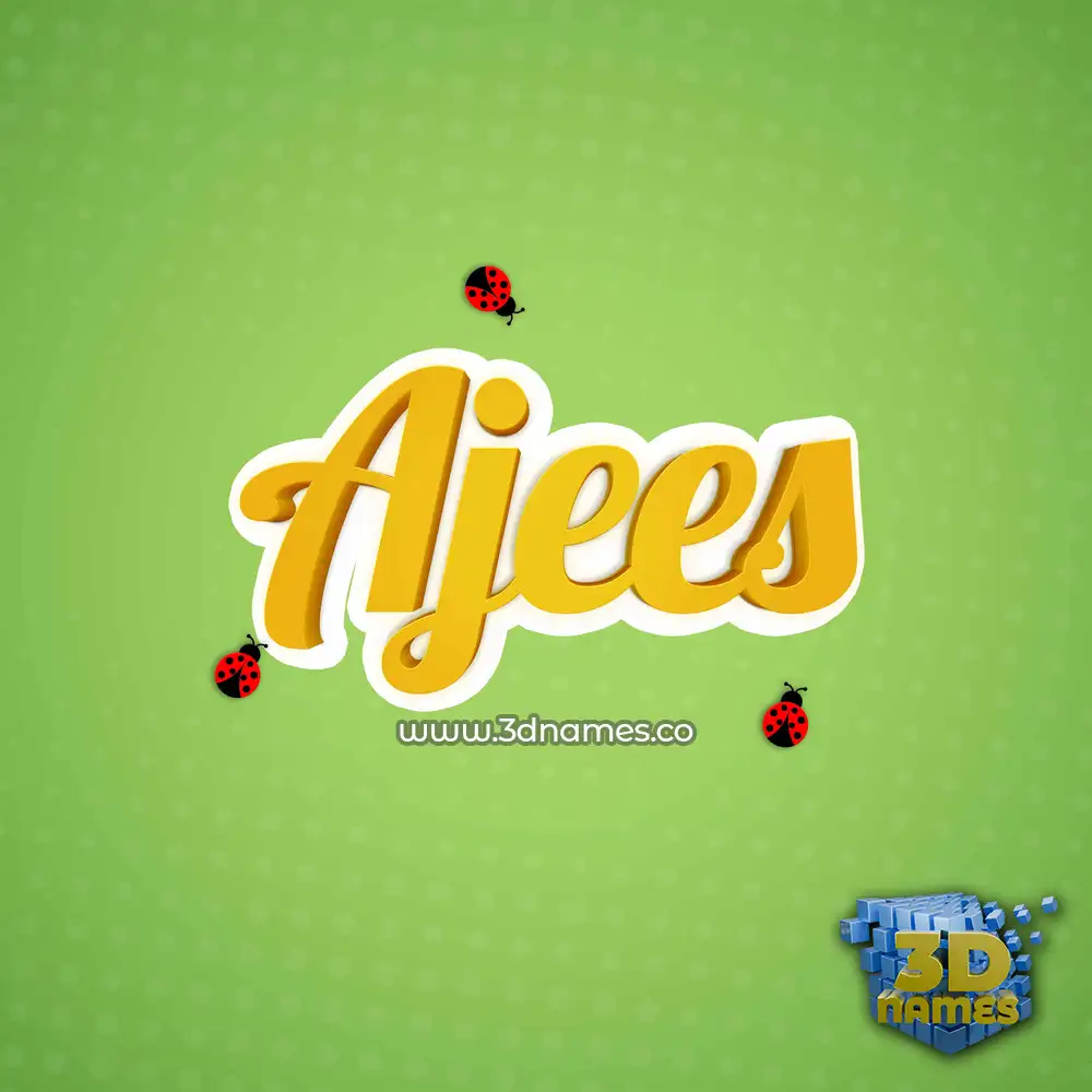 ajees in Ladybugs style - 3D name wallpaper