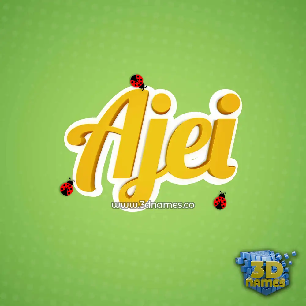 ajei in Ladybugs style - 3D name wallpaper