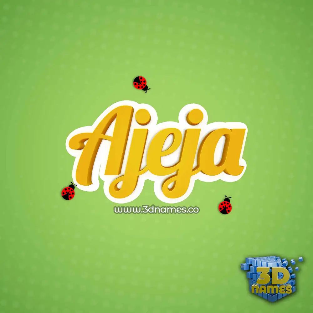 ajeja in Ladybugs style - 3D name wallpaper