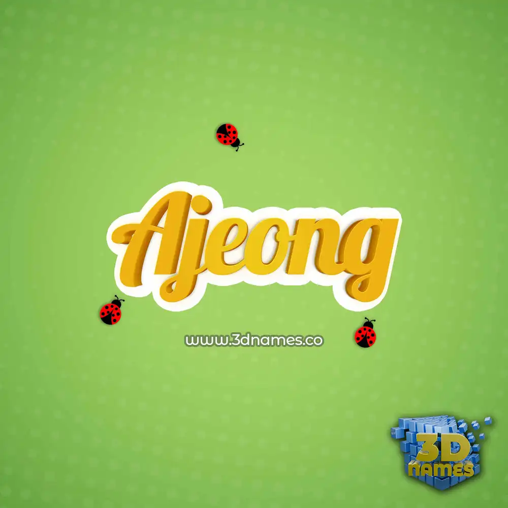 ajeong in Ladybugs style - 3D name wallpaper