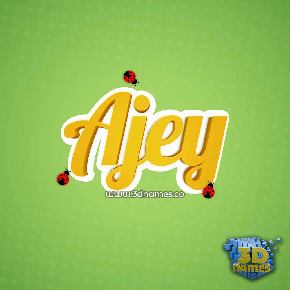 ajey in Ladybugs style - 3D name wallpaper