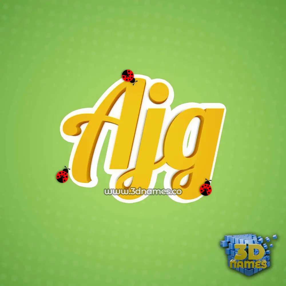 ajg in Ladybugs style - 3D name wallpaper
